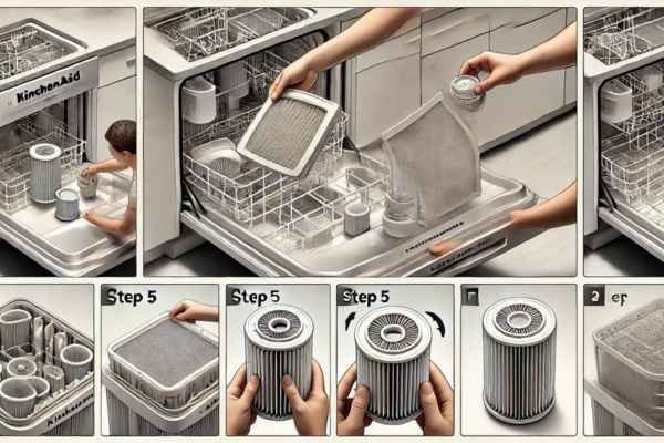Step 5: Reinstall the Filter Properly Clean Kitchen Aid Dishwasher Filter